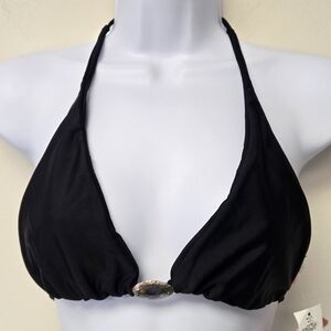Cia.maritima Triangle bikini top shell detail black M